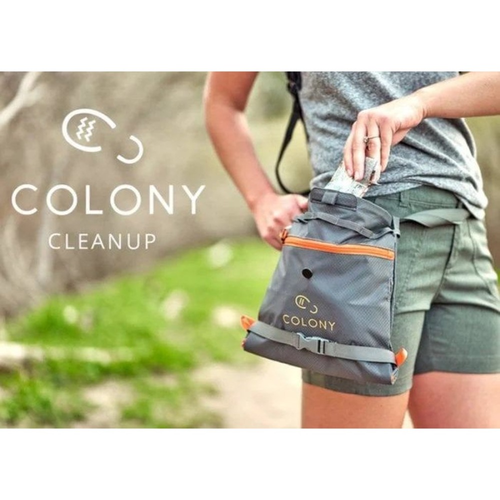 Colony Cleanup Outdoor Adventure Bag Gray Orange Ripstop Multi-Way‎ Waste Bag